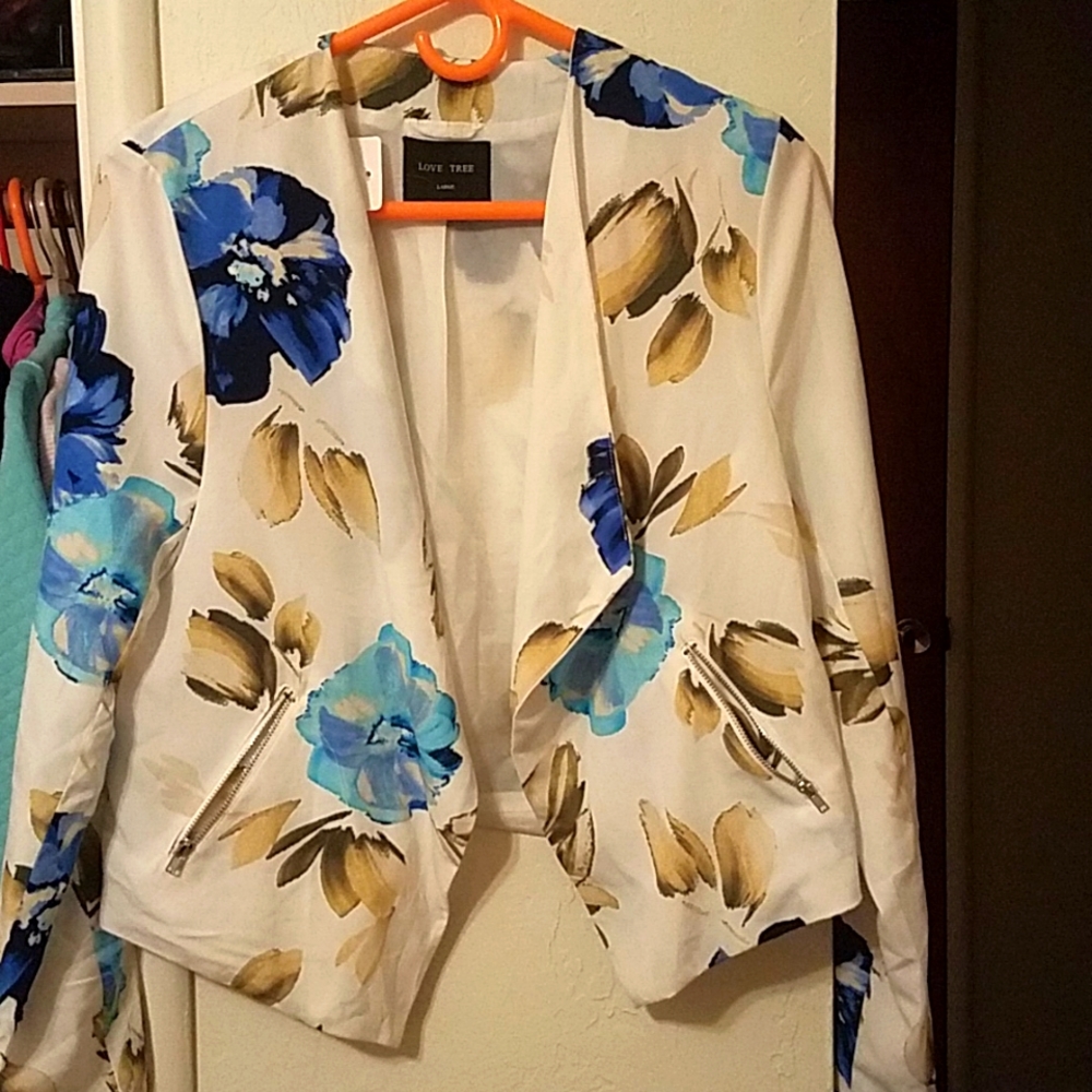 Floral lightweight blazer